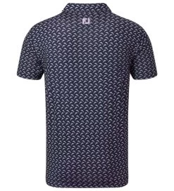 FootJoy Men's Leaping Dolphins Print Lisle Golf Polo Shirt -All Golf Shop 0074793 footjoy mens leaping dolphins print lisle golf polo shirt