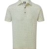 FootJoy Men's Leaping Dolphins Print Lisle Golf Polo Shirt