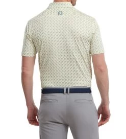 FootJoy Men's Leaping Dolphins Print Lisle Golf Polo Shirt -All Golf Shop 0074810 footjoy mens leaping dolphins print lisle golf polo shirt