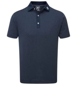 FootJoy Men's Diamond Dot Print Lisle Golf Polo Shirt