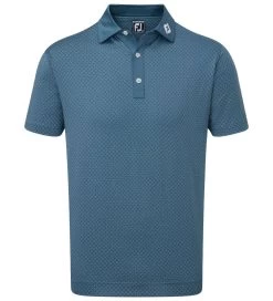 FootJoy Men's Diamond Dot Print Lisle Golf Polo Shirt -All Golf Shop 0074814 footjoy mens diamond dot print lisle golf polo shirt