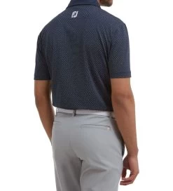 FootJoy Men's Diamond Dot Print Lisle Golf Polo Shirt -All Golf Shop 0074821 footjoy mens diamond dot print lisle golf polo shirt