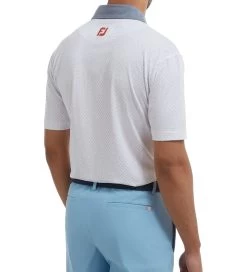 FootJoy Men's Diamond Dot Print Lisle Golf Polo Shirt -All Golf Shop 0074822 footjoy mens diamond dot print lisle golf polo shirt