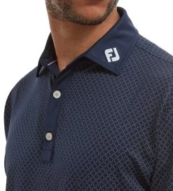FootJoy Men's Diamond Dot Print Lisle Golf Polo Shirt -All Golf Shop 0074824 footjoy mens diamond dot print lisle golf polo shirt