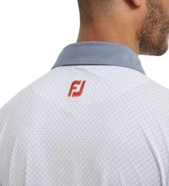 FootJoy Men's Diamond Dot Print Lisle Golf Polo Shirt -All Golf Shop 0074825 footjoy mens diamond dot print lisle golf polo shirt