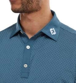 FootJoy Men's Diamond Dot Print Lisle Golf Polo Shirt -All Golf Shop 0074826 footjoy mens diamond dot print lisle golf polo shirt