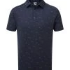 FootJoy Men's School Of Fish Print Lisle Golf Polo Shirt