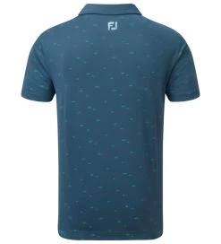 FootJoy Men's School Of Fish Print Lisle Golf Polo Shirt -All Golf Shop 0074830 footjoy mens school of fish print lisle golf polo shirt