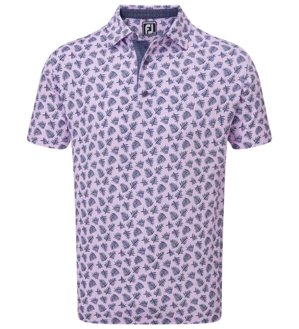 FootJoy Men's Shadow Palm Print Golf Polo Shirt 2 FootJoy Men's Shadow Palm Print Golf Polo Shirt - Image 2
