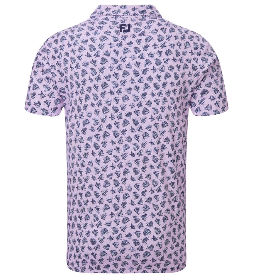 FootJoy Men's Shadow Palm Print Golf Polo Shirt 6 FootJoy Men's Shadow Palm Print Golf Polo Shirt - Image 6