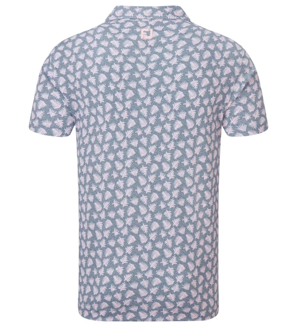 FootJoy Men's Shadow Palm Print Golf Polo Shirt 7 FootJoy Men's Shadow Palm Print Golf Polo Shirt - Image 7