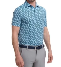 FootJoy Men's Shadow Palm Print Golf Polo Shirt 30 FootJoy Men's Shadow Palm Print Golf Polo Shirt -All Golf Shop 0074847 footjoy mens shadow palm print golf polo shirt