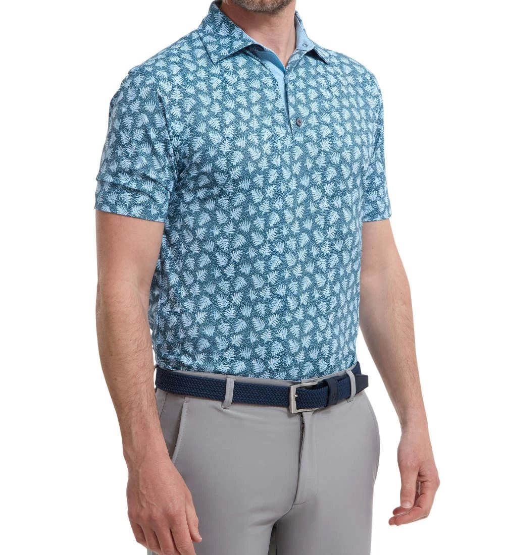 FootJoy Men's Shadow Palm Print Golf Polo Shirt 11 FootJoy Men's Shadow Palm Print Golf Polo Shirt - Image 11