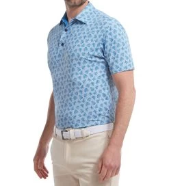 FootJoy Men's Shadow Palm Print Golf Polo Shirt 31 FootJoy Men's Shadow Palm Print Golf Polo Shirt -All Golf Shop 0074848 footjoy mens shadow palm print golf polo shirt