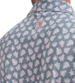 FootJoy Men's Shadow Palm Print Golf Polo Shirt 37 FootJoy Men's Shadow Palm Print Golf Polo Shirt -All Golf Shop 0074854 footjoy mens shadow palm print golf polo shirt