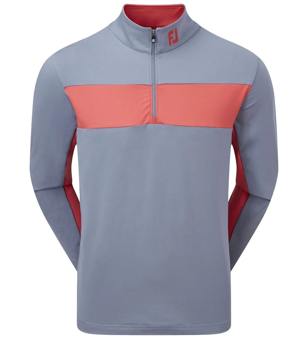 FootJoy Men's Engineered Chest Stripe Chill-Out Golf Midlayer 1 FootJoy Men's Engineered Chest Stripe Chill-Out Golf Midlayer