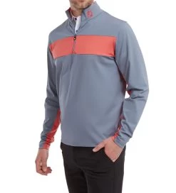 FootJoy Men's Engineered Chest Stripe Chill-Out Golf Midlayer 25 FootJoy Men's Engineered Chest Stripe Chill-Out Golf Midlayer -All Golf Shop 0074866 footjoy mens engineered chest stripe chill out golf midlayer