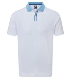 FootJoy Men's Solid Stripe Placket Pique Golf Polo Shirt -All Golf Shop 0074901 footjoy mens solid stripe placket pique golf polo shirt