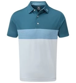 FootJoy Men's Colour Block Pique Golf Polo Shirt 22 FootJoy Men's Colour Block Pique Golf Polo Shirt -All Golf Shop 0075003 footjoy mens colour block pique golf polo shirt