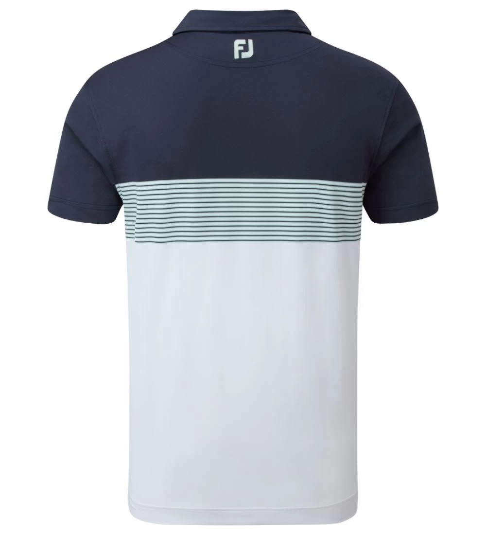 FootJoy Men's Colour Block Pique Golf Polo Shirt 5 FootJoy Men's Colour Block Pique Golf Polo Shirt - Image 5