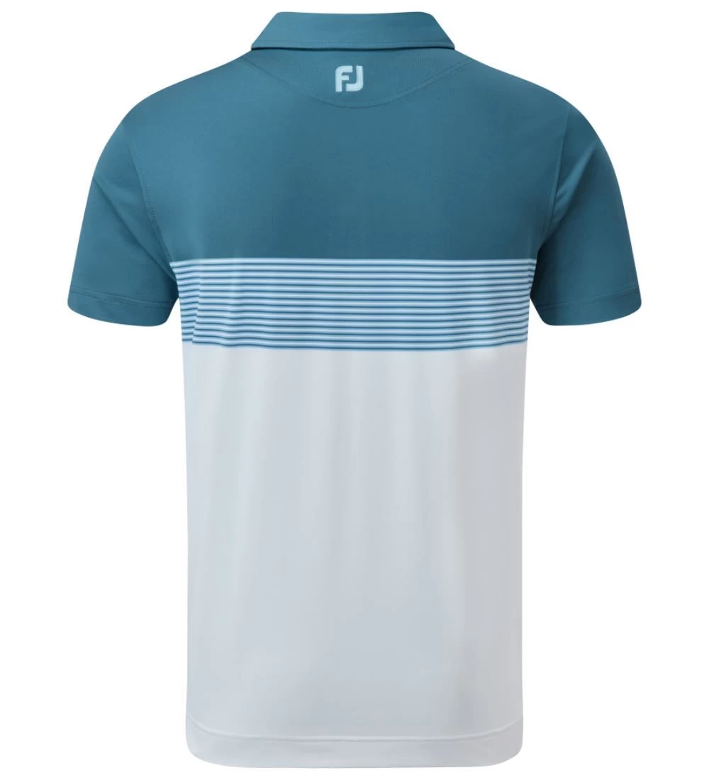 FootJoy Men's Colour Block Pique Golf Polo Shirt 8 FootJoy Men's Colour Block Pique Golf Polo Shirt - Image 8
