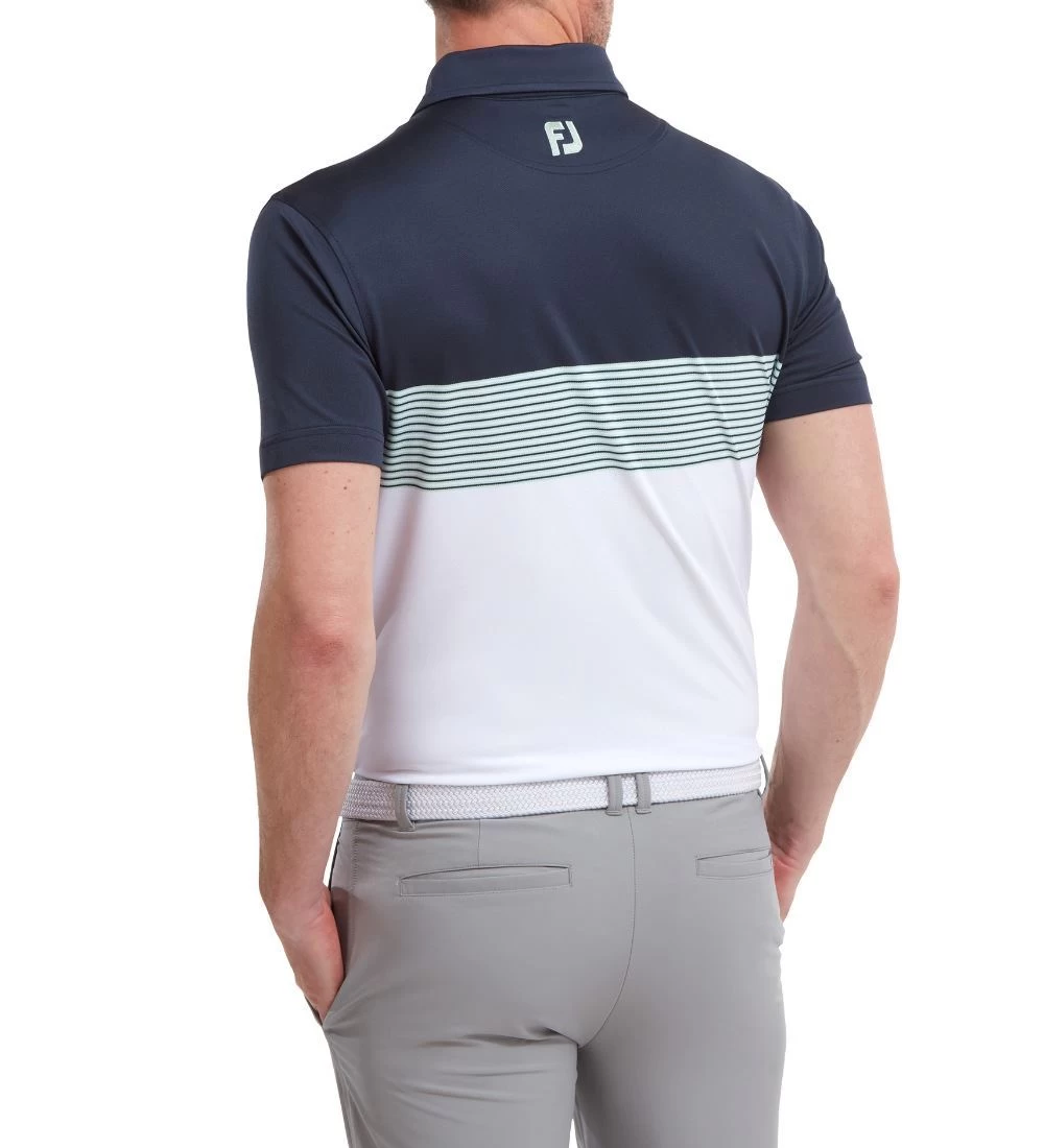 FootJoy Men's Colour Block Pique Golf Polo Shirt 13 FootJoy Men's Colour Block Pique Golf Polo Shirt - Image 13
