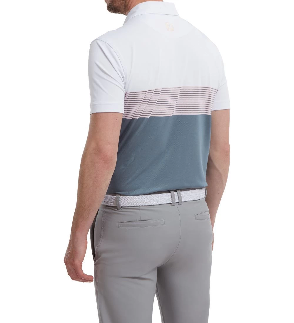 FootJoy Men's Colour Block Pique Golf Polo Shirt 14 FootJoy Men's Colour Block Pique Golf Polo Shirt - Image 14