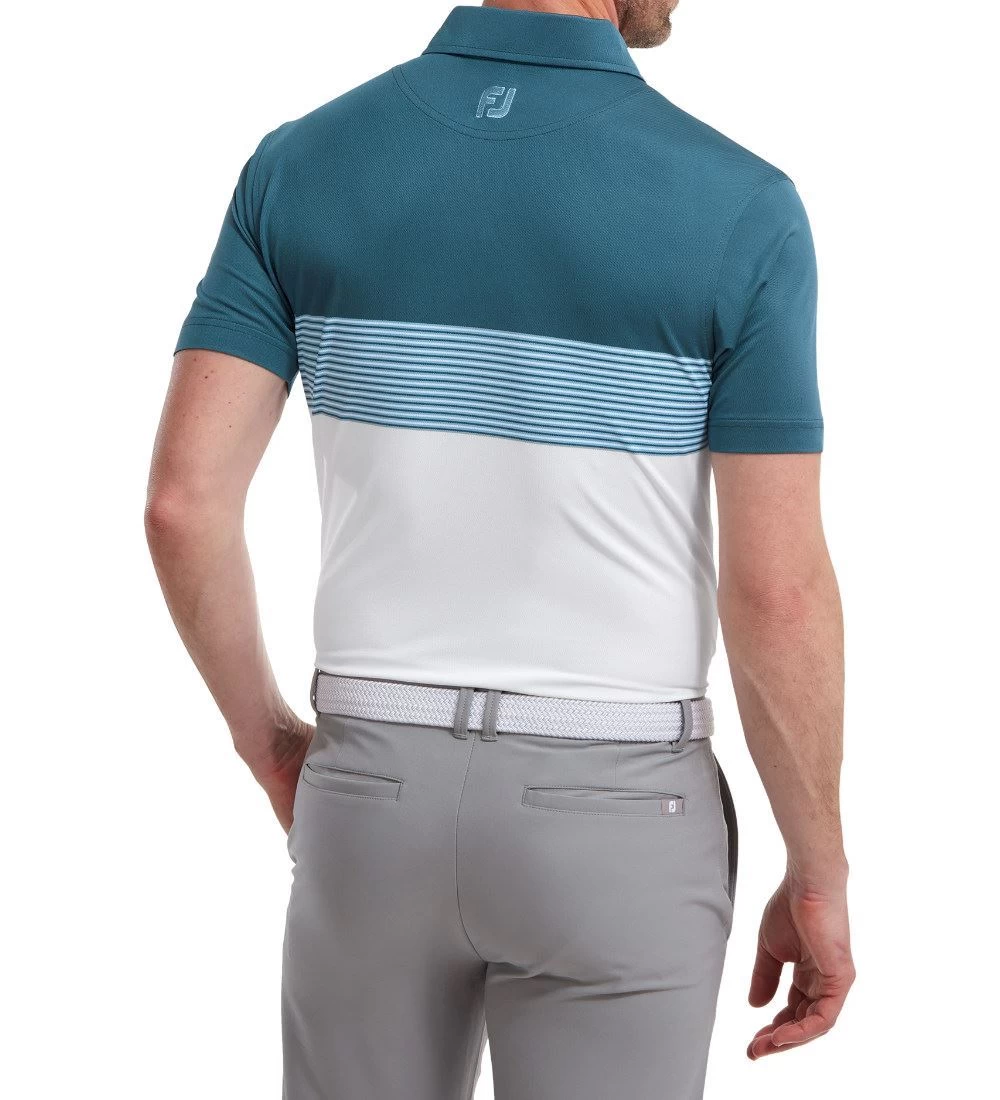 FootJoy Men's Colour Block Pique Golf Polo Shirt 15 FootJoy Men's Colour Block Pique Golf Polo Shirt - Image 15