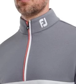 FootJoy Men's Colour Block Chill-Out Golf Midlayer -All Golf Shop 0075081 footjoy mens colour block chill out golf midlayer