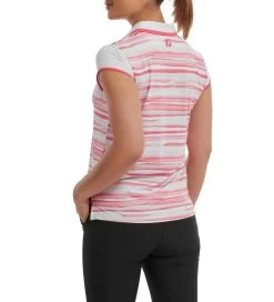 FootJoy Ladies Cap Sleeve Colour Block Golf Polo Shirt -All Golf Shop 0075212 footjoy ladies cap sleeve colour block golf polo shirt