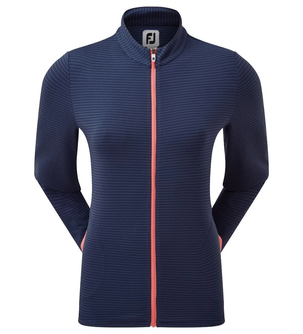 FootJoy Ladies Jersey Tonal Stripe Golf Midlayer 1 FootJoy Ladies Jersey Tonal Stripe Golf Midlayer