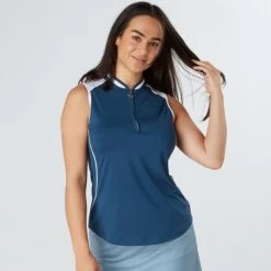 Swing Out Sister Ladies Esme Sleeveless Golf Polo Shirt -All Golf Shop 0077937 swing out sister ladies esme sleeveless golf polo shirt