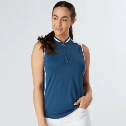 Swing Out Sister Ladies Esme Sleeveless Golf Polo Shirt -All Golf Shop 0077947 swing out sister ladies esme sleeveless golf polo shirt
