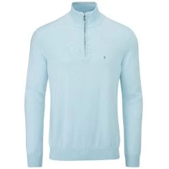 Oscar Jacobson Men's Waldorf Pin 1/2-Zip Golf Sweater