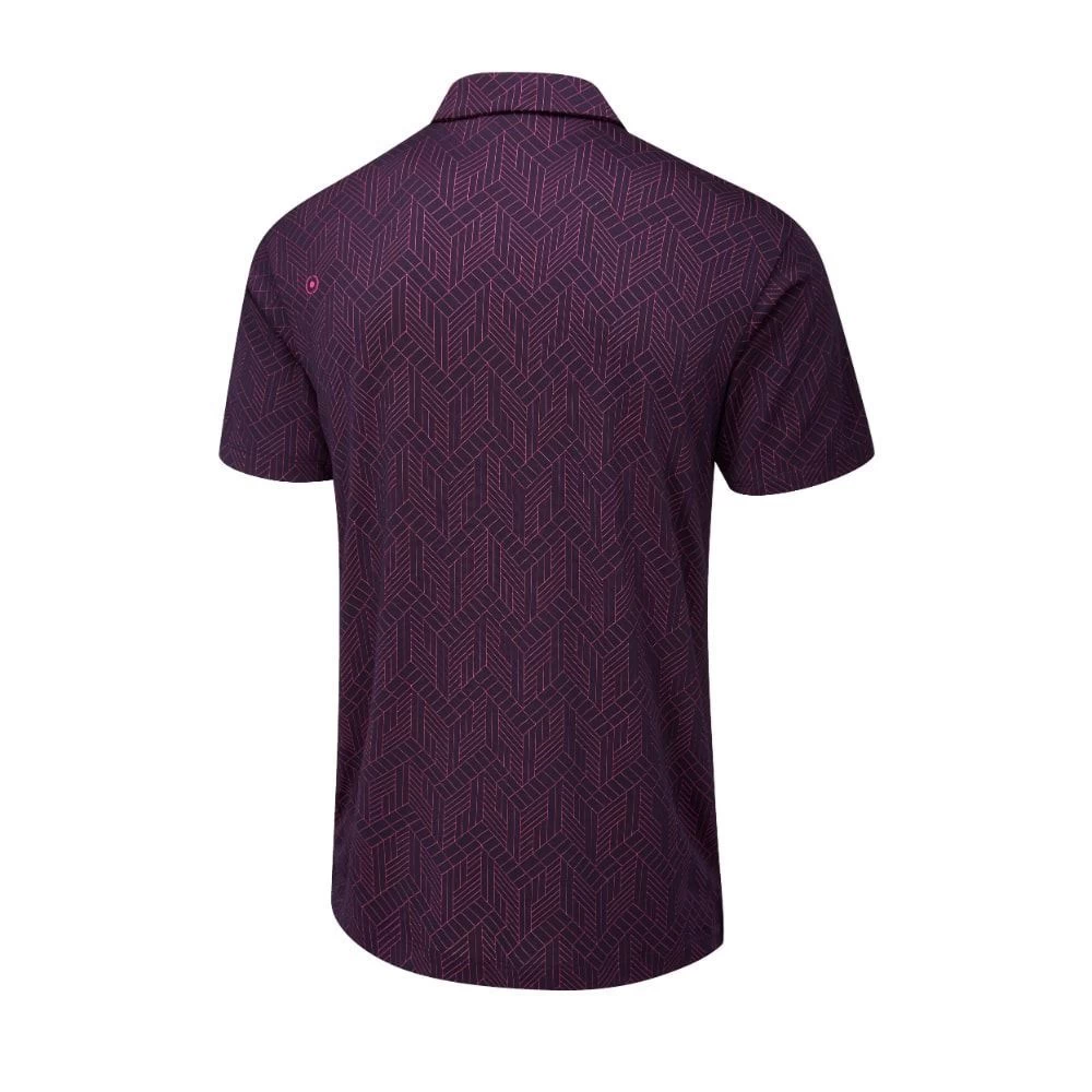 PING Men's Cubic Jacquard Golf Polo Shirt 3 PING Men's Cubic Jacquard Golf Polo Shirt - Image 3