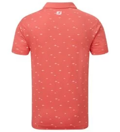 FootJoy Men's School Of Fish Print Lisle Golf Polo Shirt -All Golf Shop 0078856 footjoy mens school of fish print lisle golf polo shirt