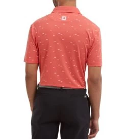 FootJoy Men's School Of Fish Print Lisle Golf Polo Shirt -All Golf Shop 0078858 footjoy mens school of fish print lisle golf polo shirt