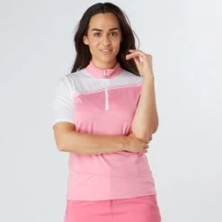 Swing Out Sister Ladies Therese Block Cap Sleeve Golf Polo Shirt -All Golf Shop 0079676 swing out sister ladies therese block cap sleeve golf polo shirt