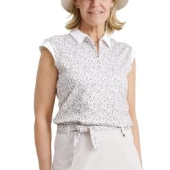 Abacus Ladies Lily Sleeveless Golf Polo Shirt -All Golf Shop 0080580 abacus ladies lily sleeveless golf polo shirt