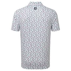 FootJoy Men's Mini Floral Golf Polo Shirt -All Golf Shop 0081864 footjoy mens mini floral golf polo shirt